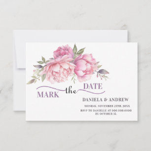 Romance Whispers Blush Pink Peony  Save The Date