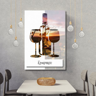 Romance - Wine For Two At Sunset Poster
