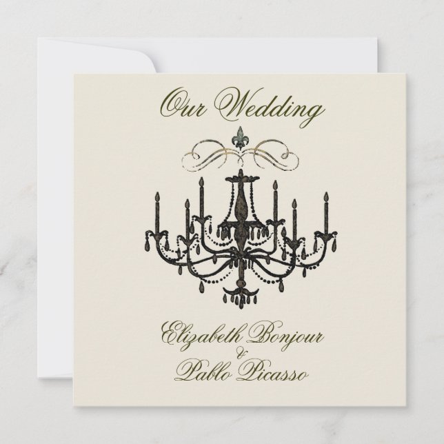 Romance with a Chandelier ~ Invitation / RSVP (Front)