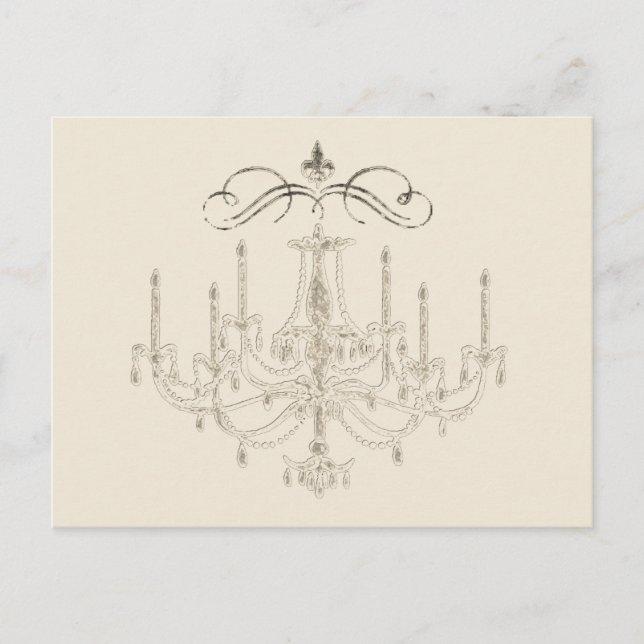 Romance with a Chandelier ~ Postcard Love Pink (Front)