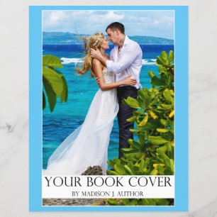 Romance Writer Book Cover Author Photo Back Blue Flyer