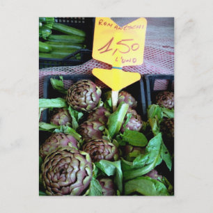 Romaneschi - globe artichokes postcard