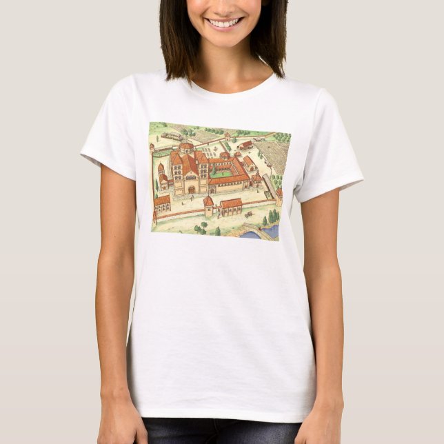 Romanesque Abbey. Model T-Shirt (Front)