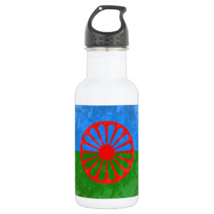 Romani flag 532 ml water bottle