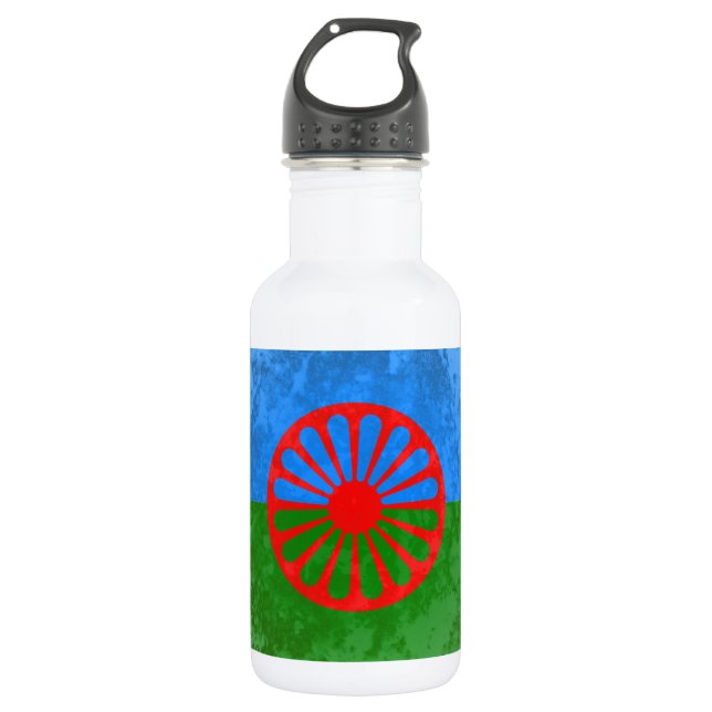 Romani flag 532 ml water bottle (Front)