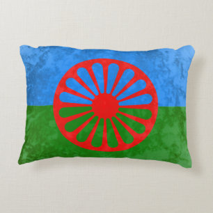 Romani flag decorative cushion
