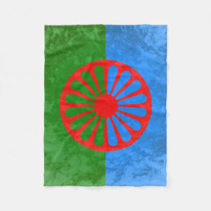 Romani flag fleece blanket