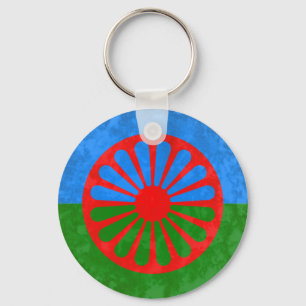 Romani flag key ring