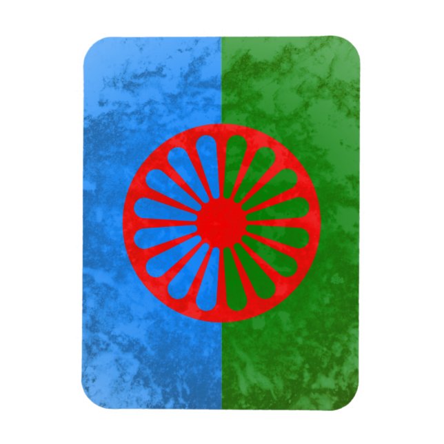 Romani flag magnet (Vertical)