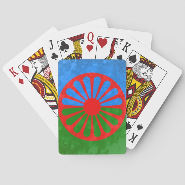 Romani flag playing cards (Back)