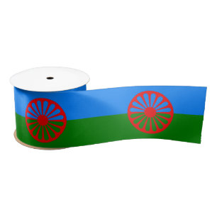 Romani Flag Satin Ribbon