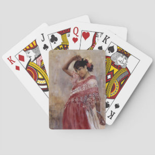 Romani Gypsy Woman Dancing (by Albert Edelfelt) Playing Cards