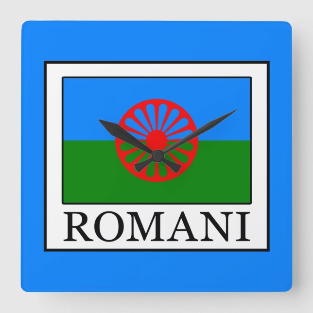 Romani Square Wall Clock (Front)