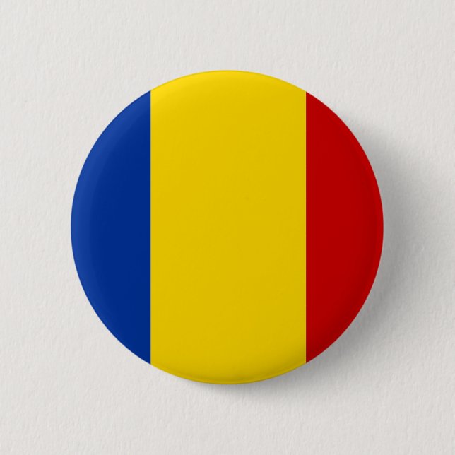 Romania 6 Cm Round Badge (Front)