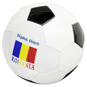 Romania and Romanian Flag Blue Personalisation Football