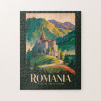 Romania Castle Landscape Illustration Travel Art