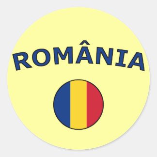 Romania Classic Round Sticker