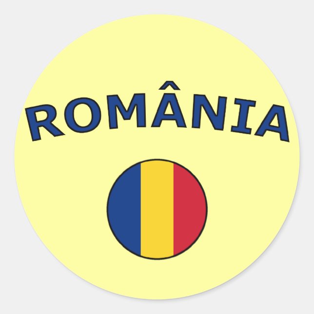 Romania Classic Round Sticker (Front)