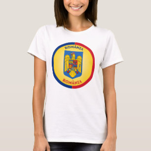 Romania Coat of Arms Circle Shape T-Shirt
