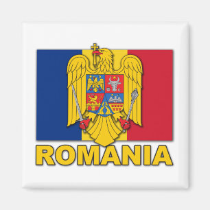 Romania Coat of Arms Flag Magnet
