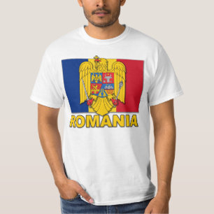 Romania Coat of Arms Flag T-Shirt