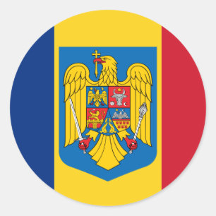 Romania Coat Of Arms, Republic of the Congo Classic Round Sticker