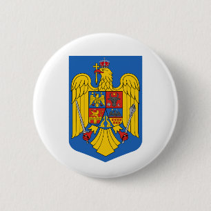 Romania country coat arms symbol emblem flag 6 cm round badge