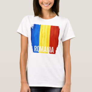 Romania Country Flag Women's fitted T-shirt