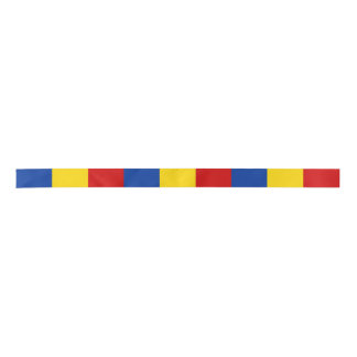 Romania country long flag symbol satin ribbon