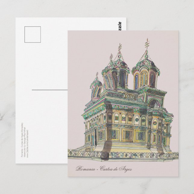 Romania | Curtea de Arges Cathedral Postcard (Front/Back)