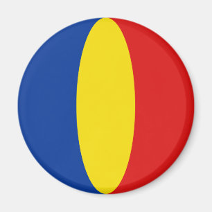 Romania Fisheye Flag Magnet