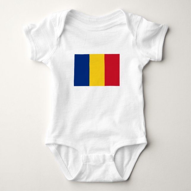 Romania Flag Baby Bodysuit (Front)