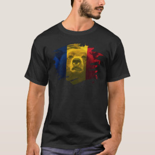 Romania Flag & Bear - Romanian Pride Design T-Shirt