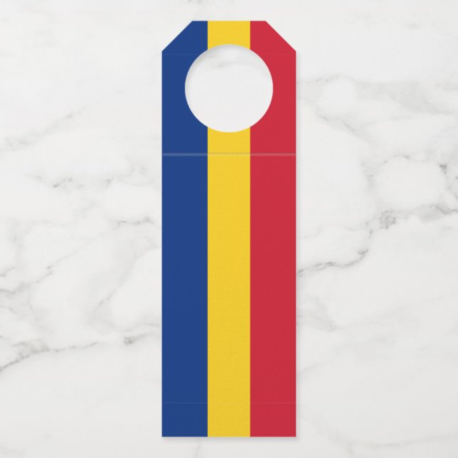 Romania flag bottle tag (Front)