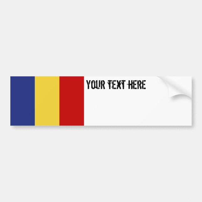 Romania Flag Bumper Sticker (Front)