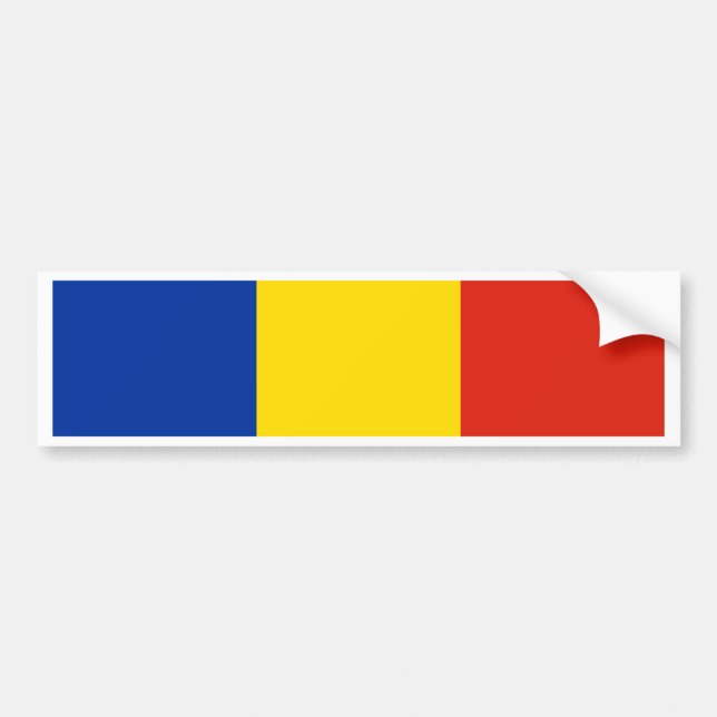 Romania Flag Bumper Sticker (Front)