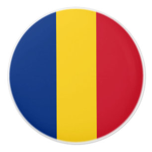 Romania flag ceramic knob