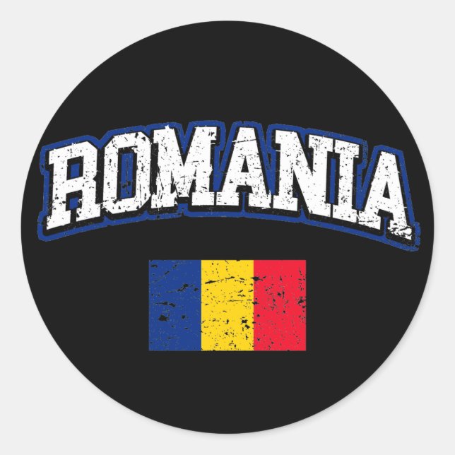 Romania Flag Classic Round Sticker (Front)