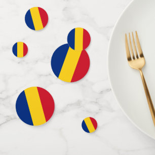 Romania flag confetti