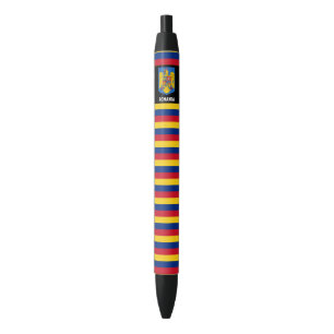 Romania Flag Cute Patriotic Black Ink Pen