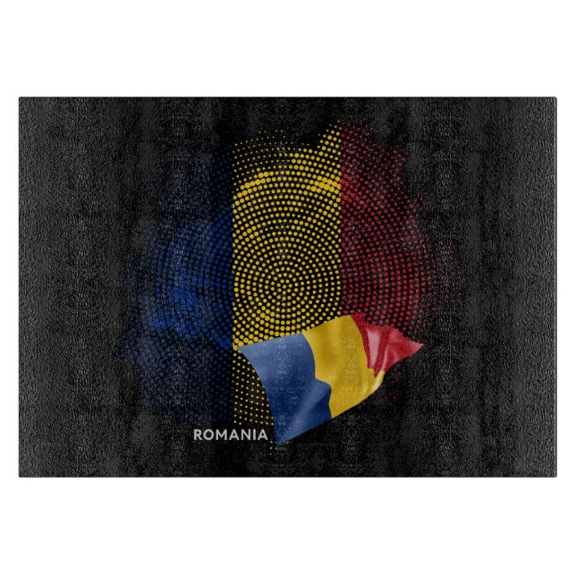 Romania flag cutting board (Front)