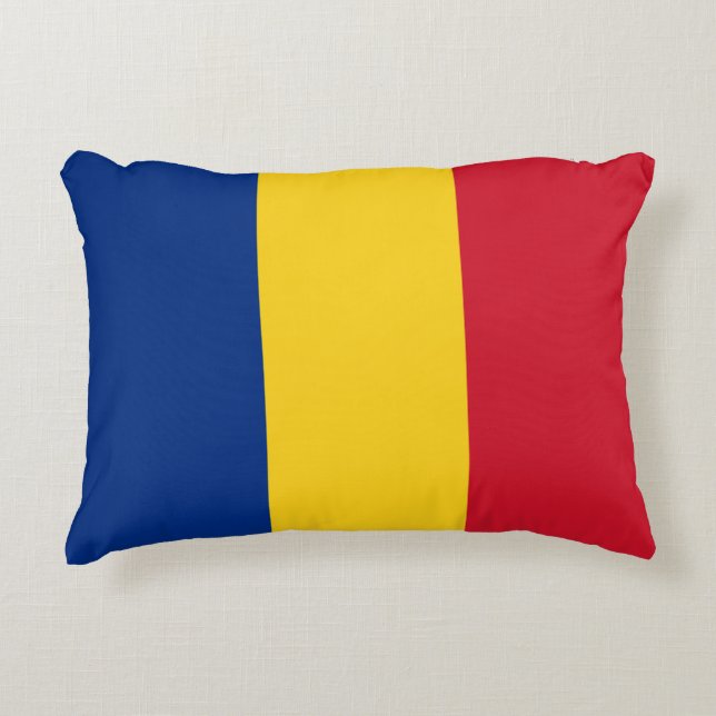 Romania flag decorative cushion (Front)