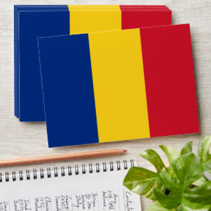Romania flag envelope