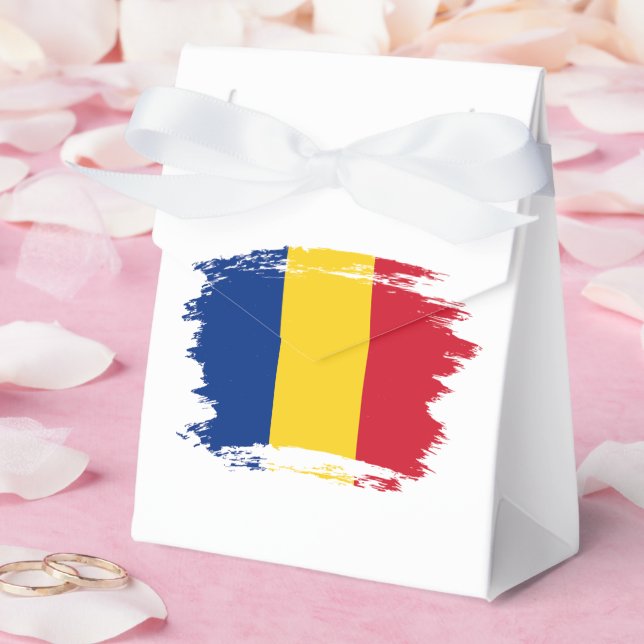 Romania flag favour box (Wedding)