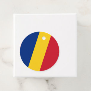 Romania flag favour tags