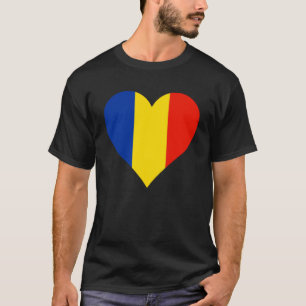 Romania Flag Heart Romania Love Romania T-Shirt