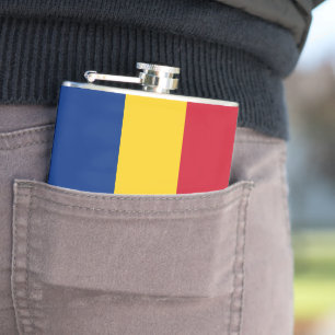 Romania flag hip flask