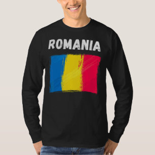 Romania Flag Holiday Vintage Grunge Romanian Flag T-Shirt