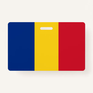 Romania flag ID badge