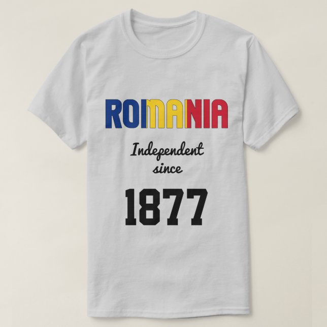 Romania Flag Independence Celebration T-Shirt (Design Front)